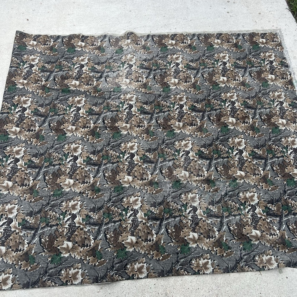 VTG Camo Duck Canvas Tarp 11.5' X 6' Heavyweight Fabric Hunting Waterproof EUC